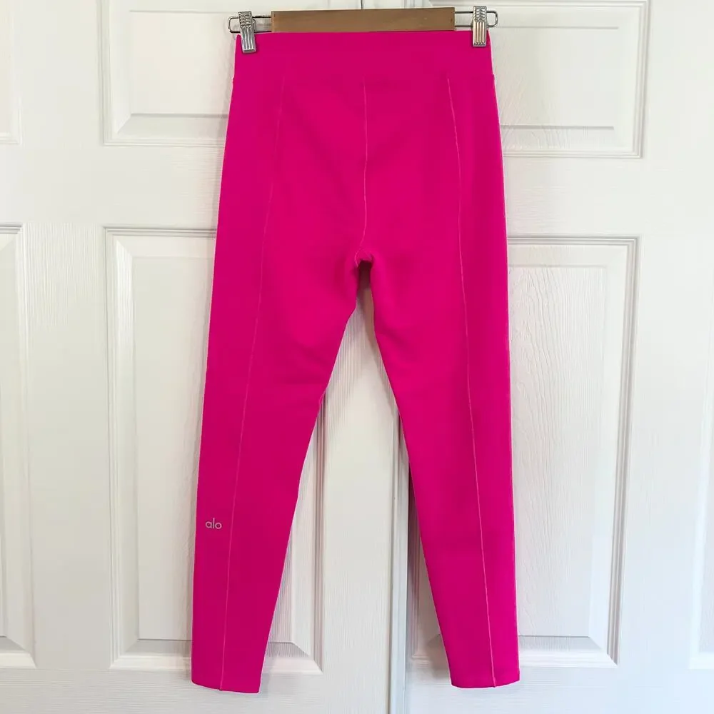 Alo Yoga High Waist 7/8 Visionary Athletic Legging Neon Pink Size Small